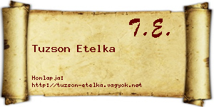 Tuzson Etelka névjegykártya